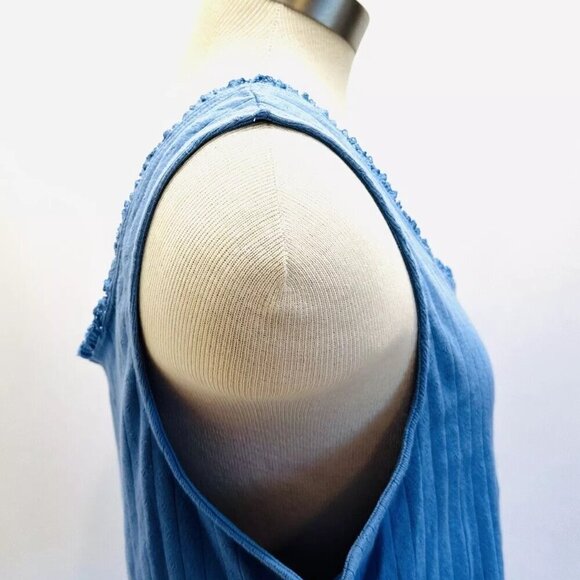 NWT SO GOODS FOR LIFE Juniors Sleeveless Pullover Hensley Neck Blue Shirt XXL - Picture 6 of 9